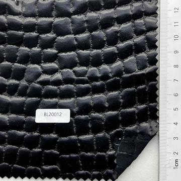 Crocodile Fabric: Black 4-way stretch