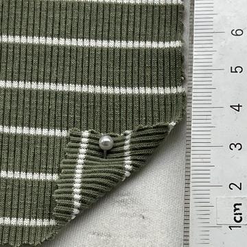 Camel 2-Tone Yarn Dyed Stripes Cotton Lycra Knit 