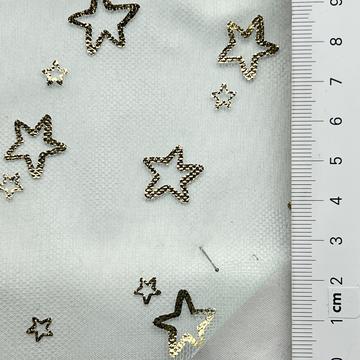 Print Glitter Star Polyester Mesh Net Print Tulle Fabric for