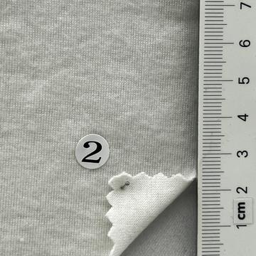 Gray Heather Cotton Rib Knit Fabric - 230 GSM
